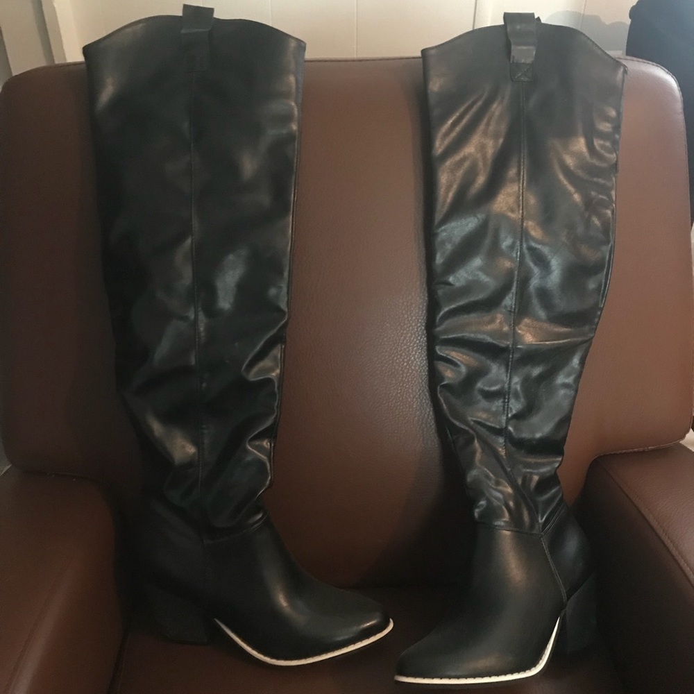 Sz 8 WESTERN thigh high boots!!!